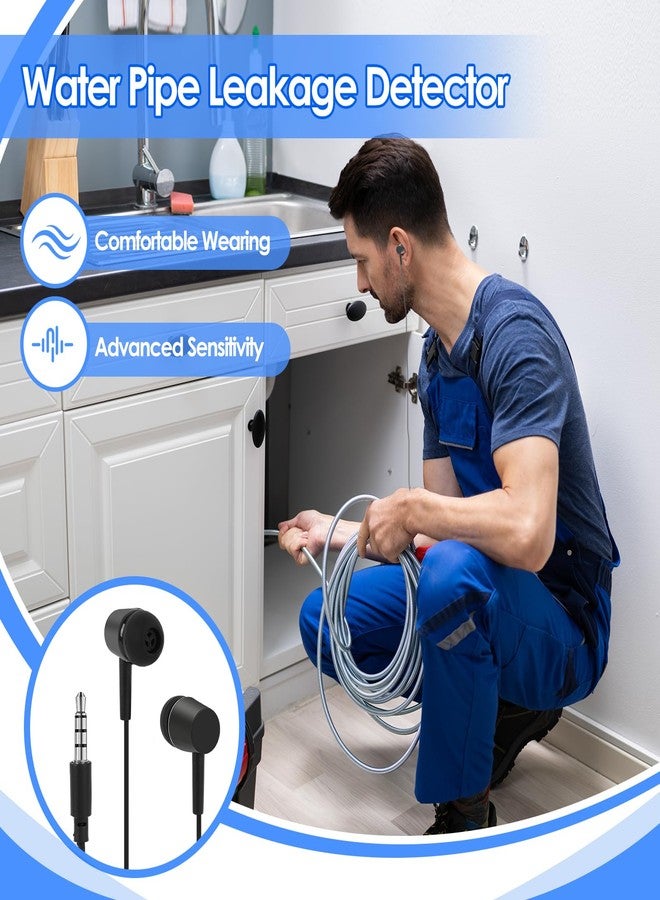 VINGVO Water Leakage Detection with Headset, Underground Water Leak Detector Sensor Alarm for Home, Pipe Leak Leakage Detector Sound Intensifier for Site Construction, Tube Construction, Car Maintenance (#1) - Image 3